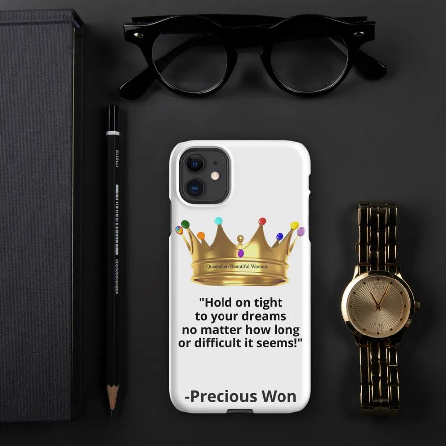 Queendom Beautiful Women iPhone® Snap Case (White/Ammolite Crown) product image (3)