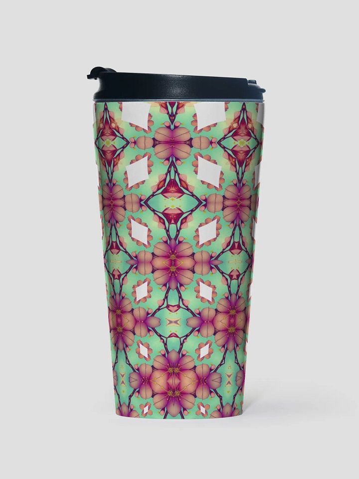 Elegant Diamond & Floral Travel Mug product image (1)