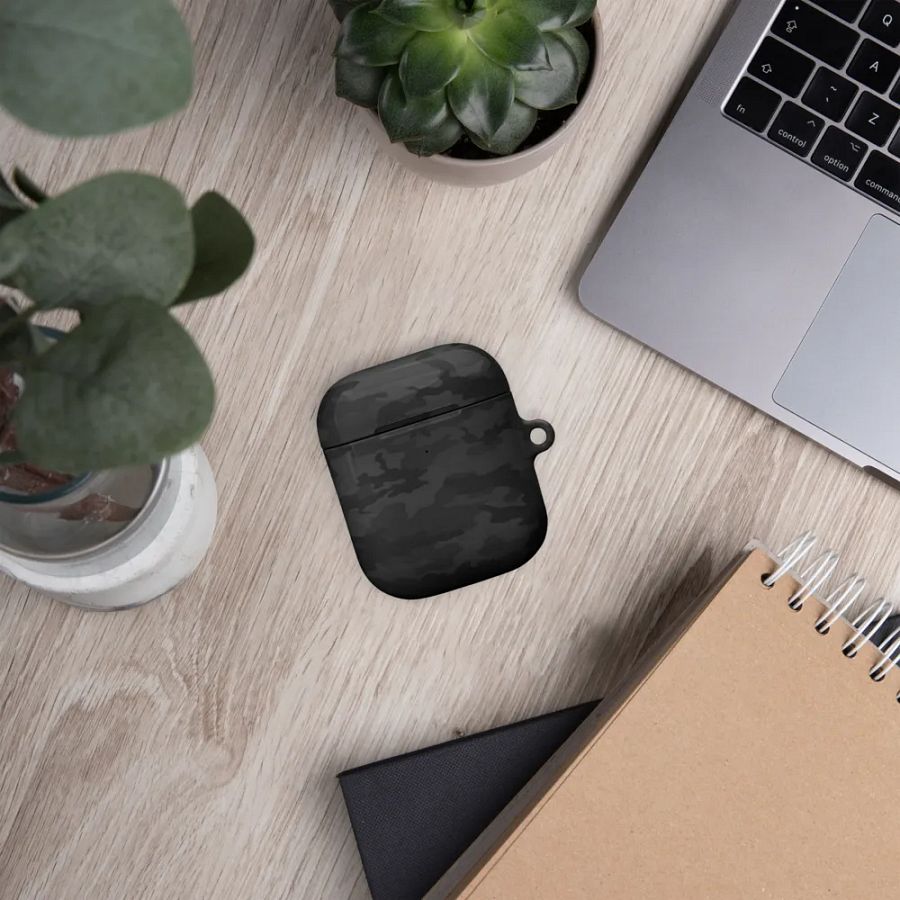 Dark Black Camo AirPod Case product image (9)