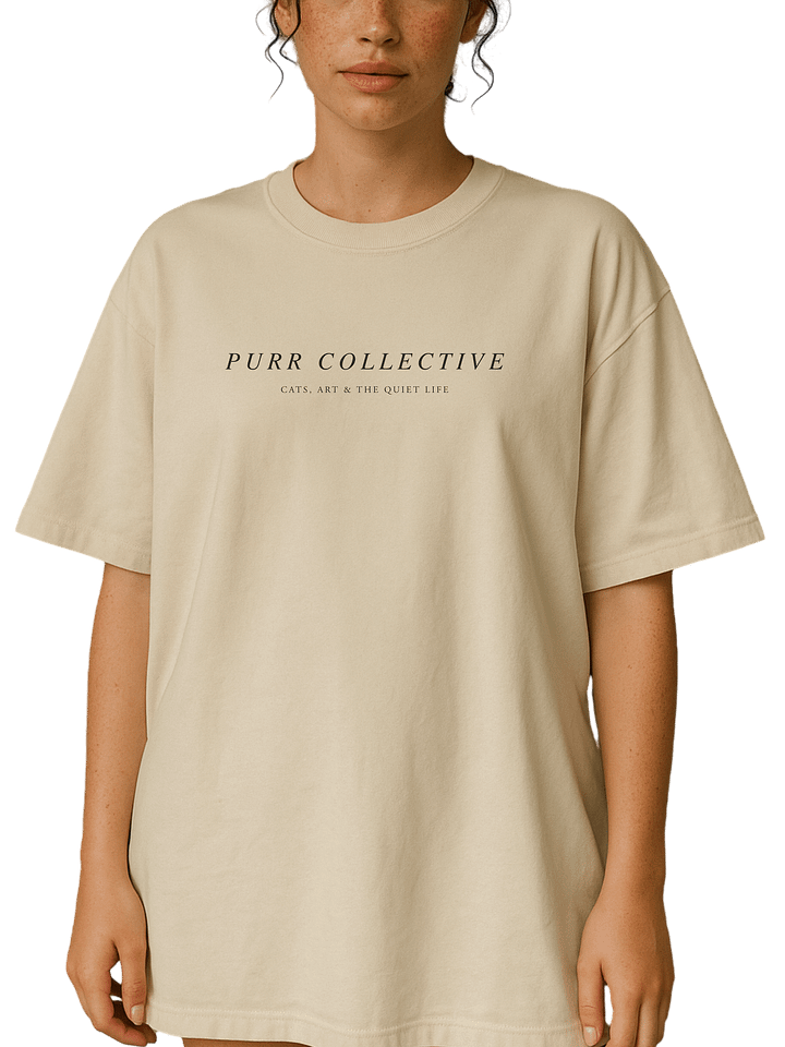 Purr Collective – Relaxed Fit Heavyweight Unisex Cotton T-Shirt product image (1)