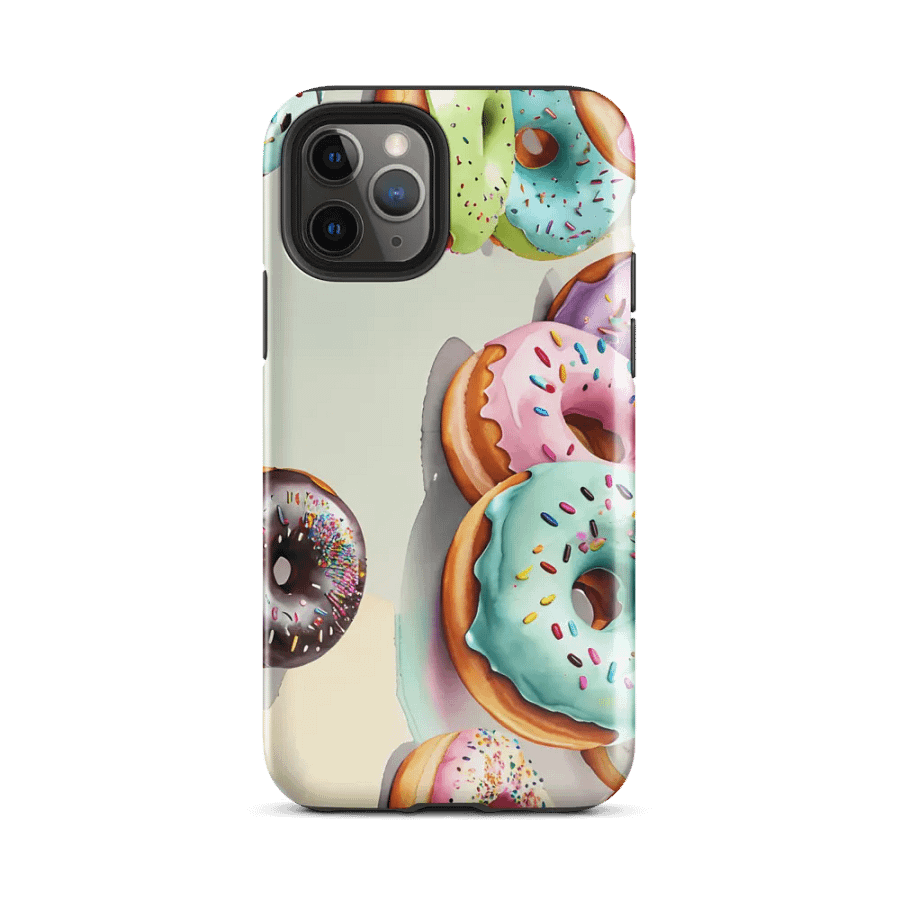 Tough Phone Case for iPhone® - Whimsical Pastel Watercolor Donuts product image (2)