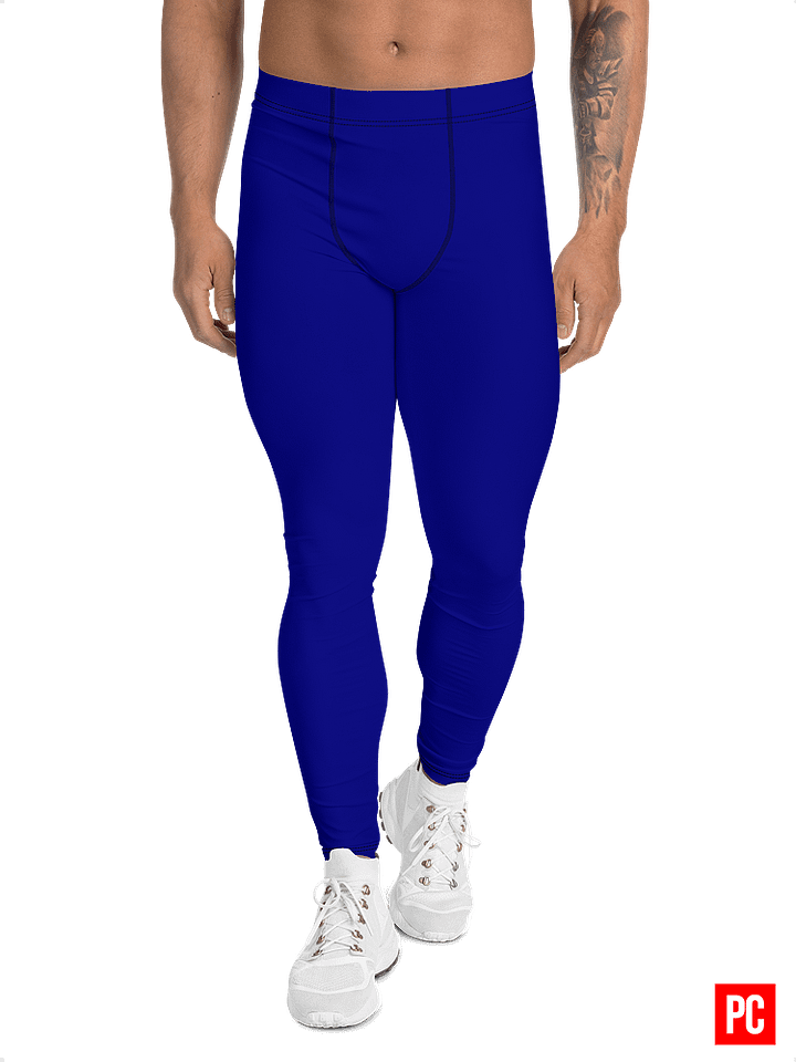Plain Color Navy Blue Leggings product image (1)