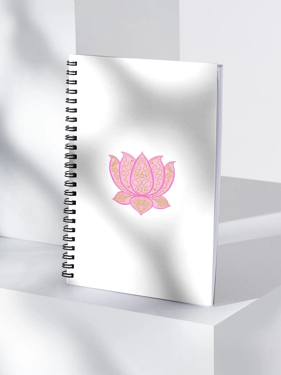 Golden Lotus Spiral Notebook product image (4)