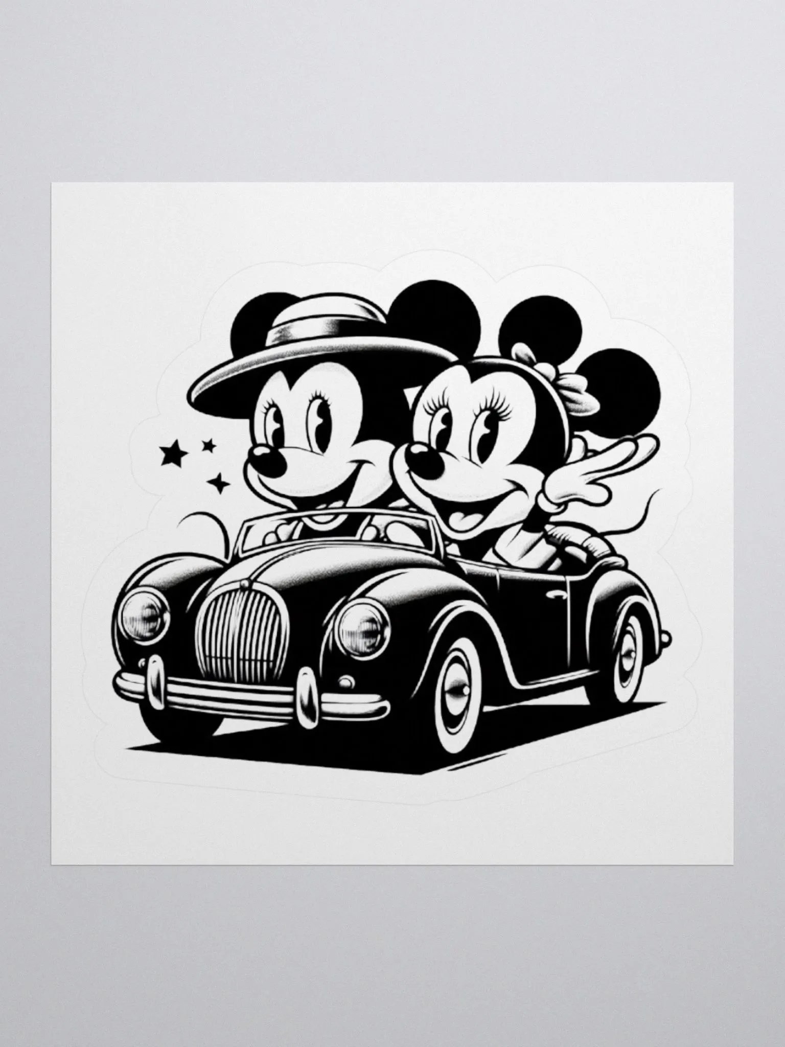 Vintage Convertible Kiss Cut Sticker product image (1)