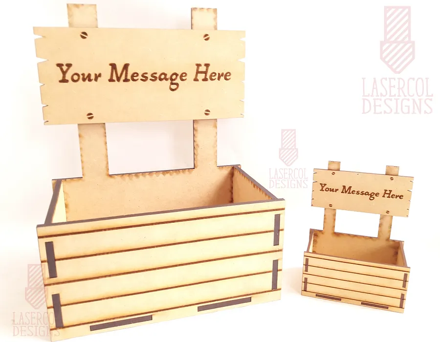 Gift Basket (Two Sizes) - Laser Cut Files product image (7)