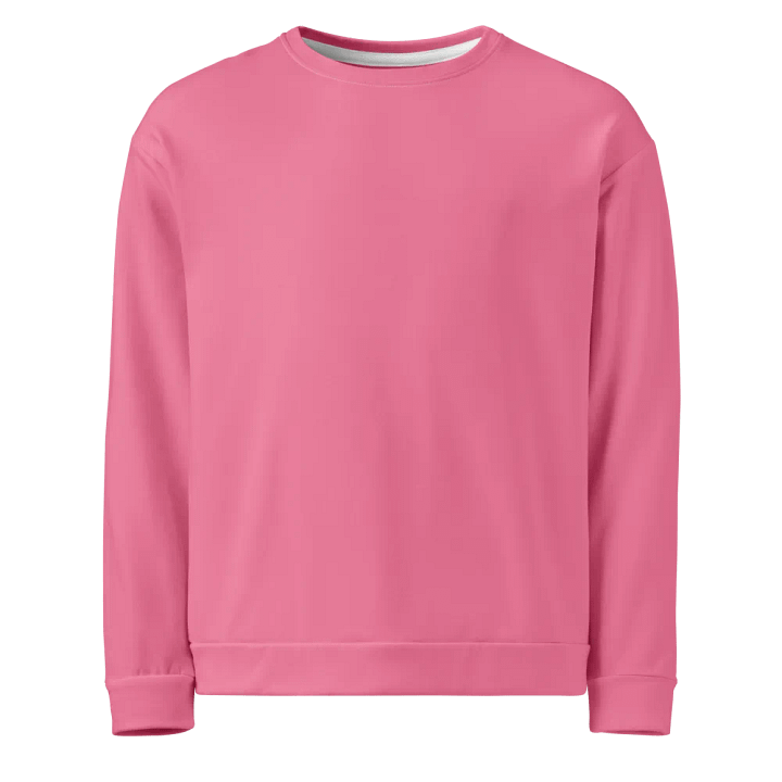 Plain Rosy Pink Soft Summer Unisex Recycled Polyester Heavyweight Premium Sweatshirt by Treasure Pie product image (1)