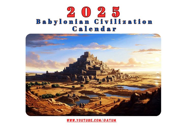 12 Months Wall Calendar 2025 - Sumerian Civilization - Best for Printing product image (1)