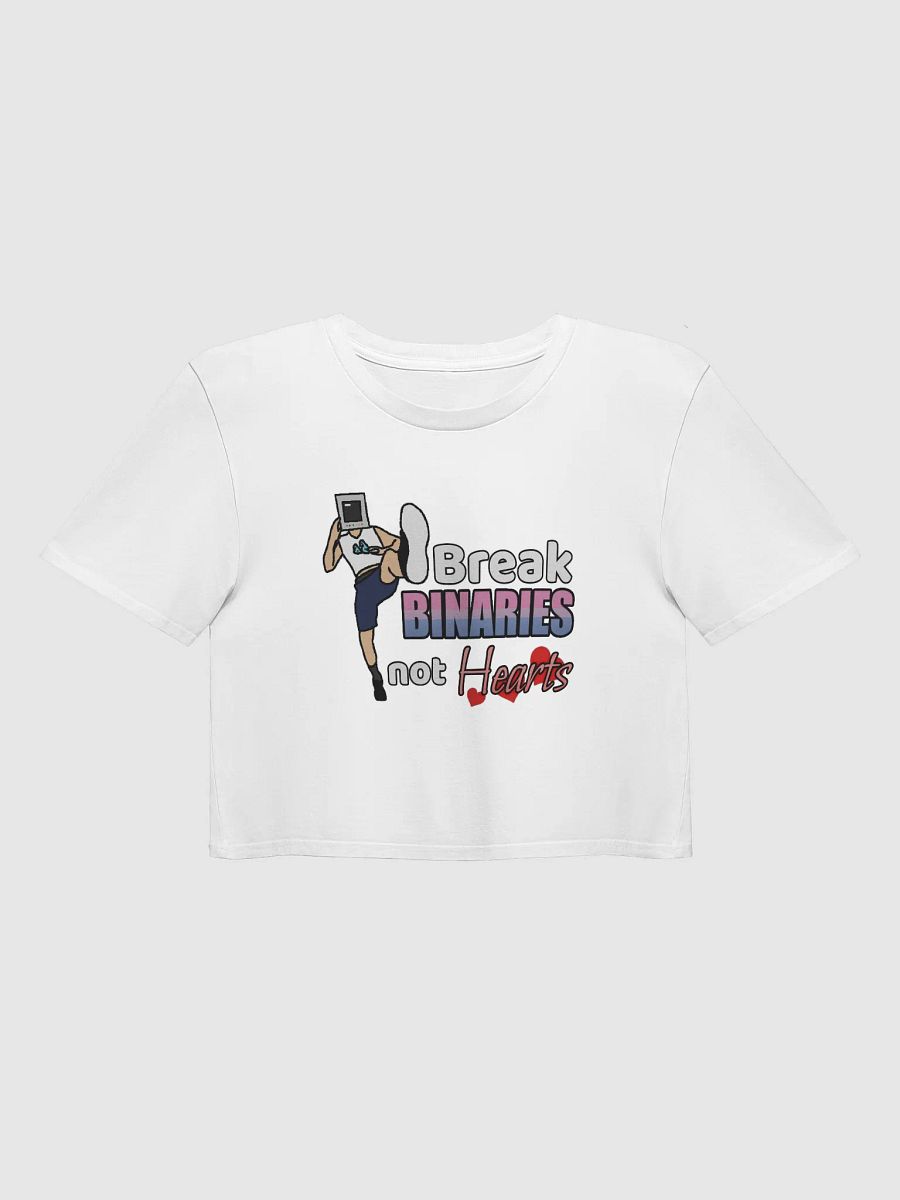 Break Binaries Not Hearts Crop Top (Bisexual) product image (4)