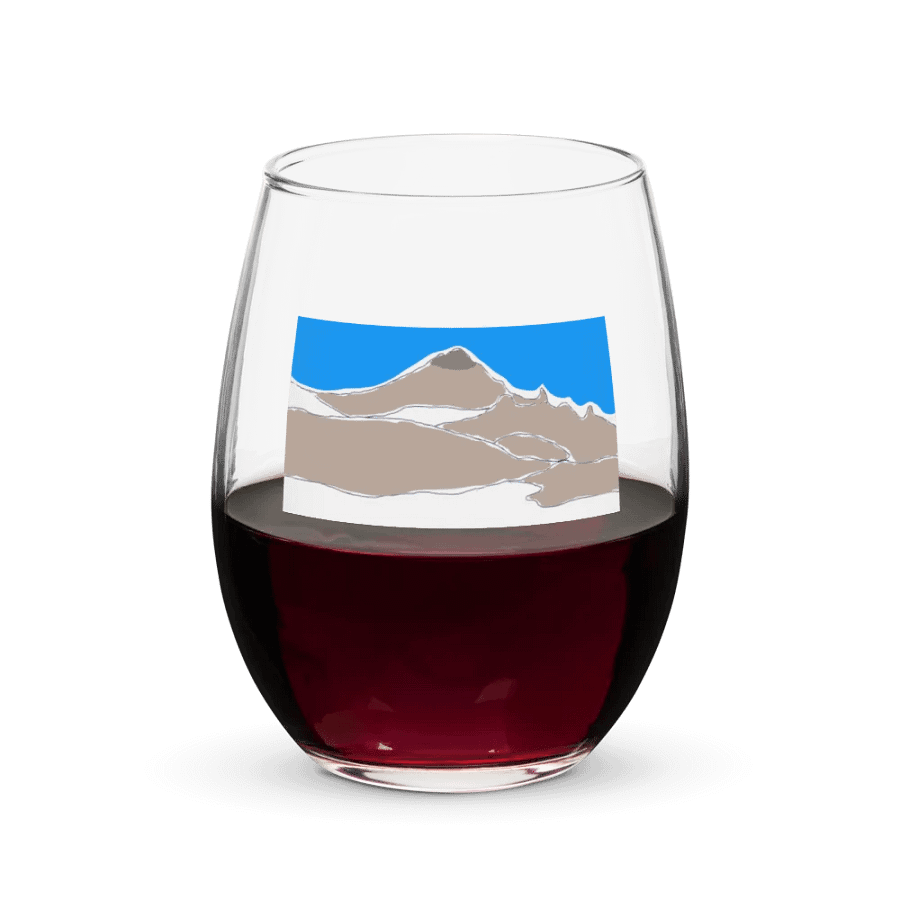 Gilbert Peak wine glass (colored sketch) product image (5)
