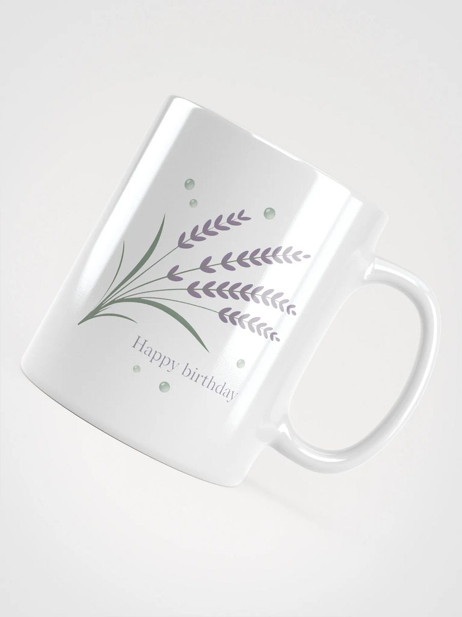 Happy Birthday Lavender Mug | Floral Gift Mug product image (4)