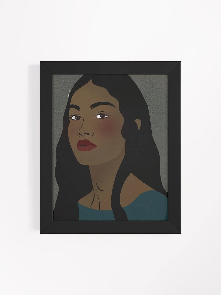 Vibrant Teal Beauty Framed product image (22)