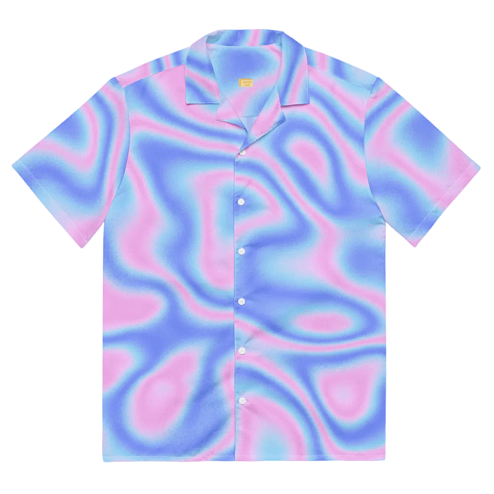 Psychedelic Hologram Unisex Hawaiian Shirt product image (2)