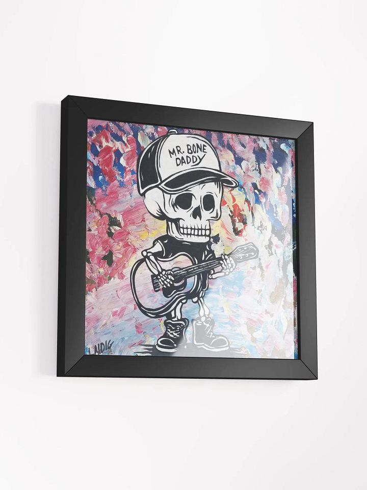 Mr. Bone Daddy Guitar Player Painting Framed Print product image (1)