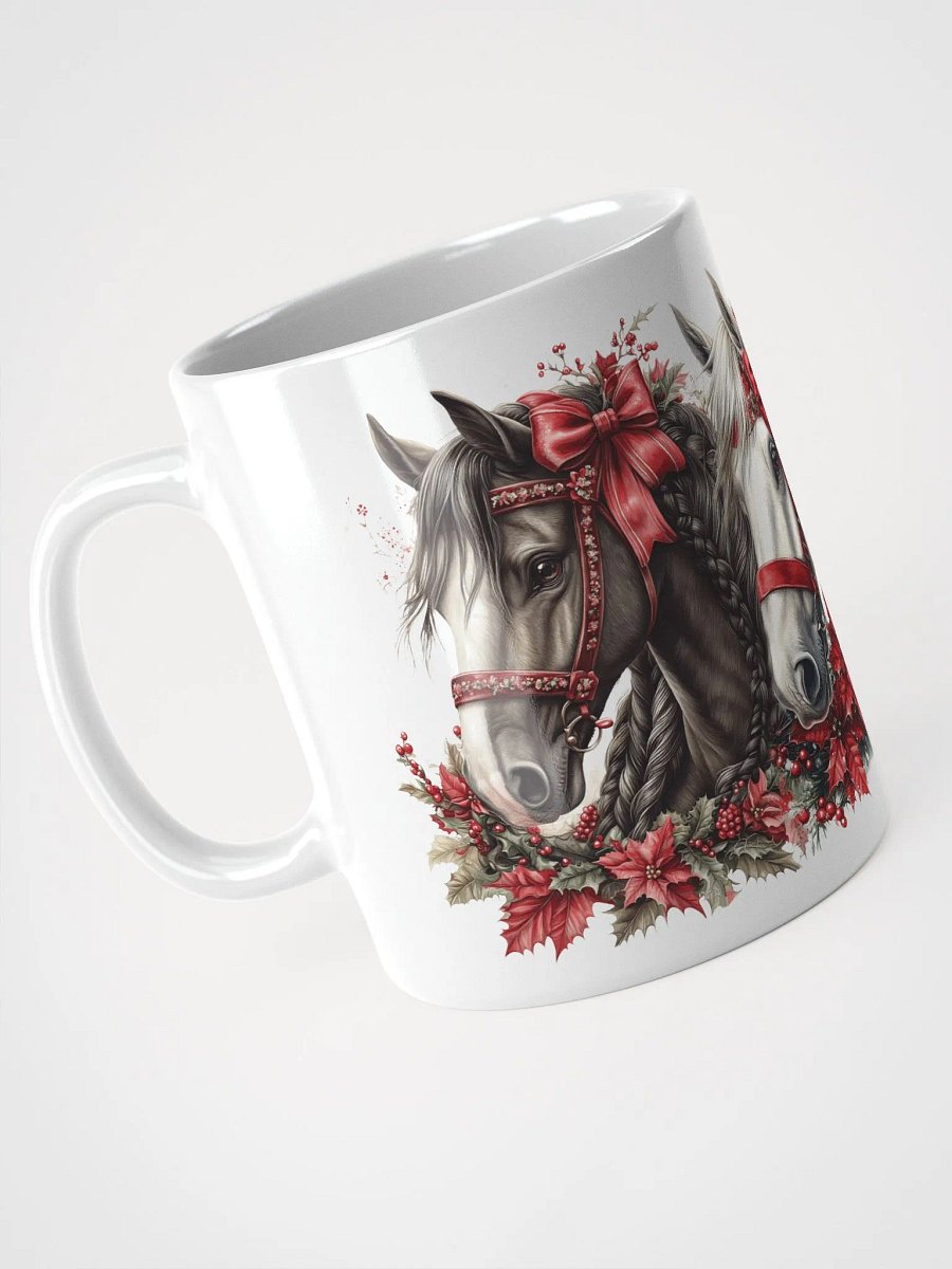 Holiday Horses White Glossy Mug product image (4)