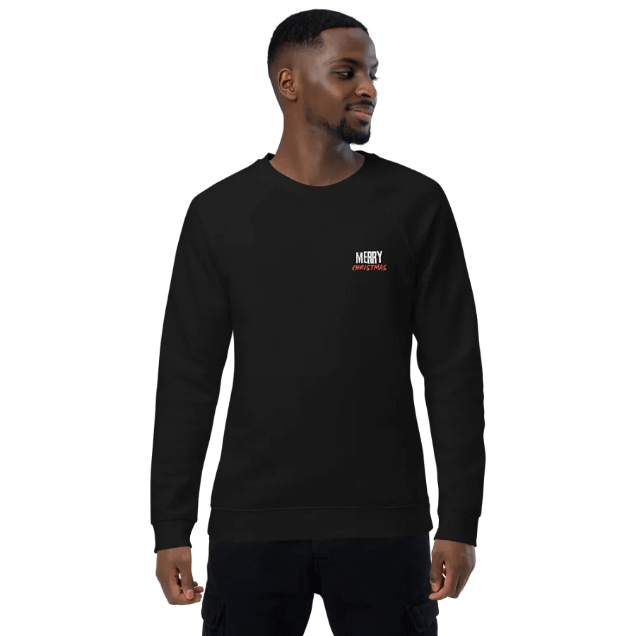 Merry Christmas Organic Comfort Raglan Sweatshirt product image (2)
