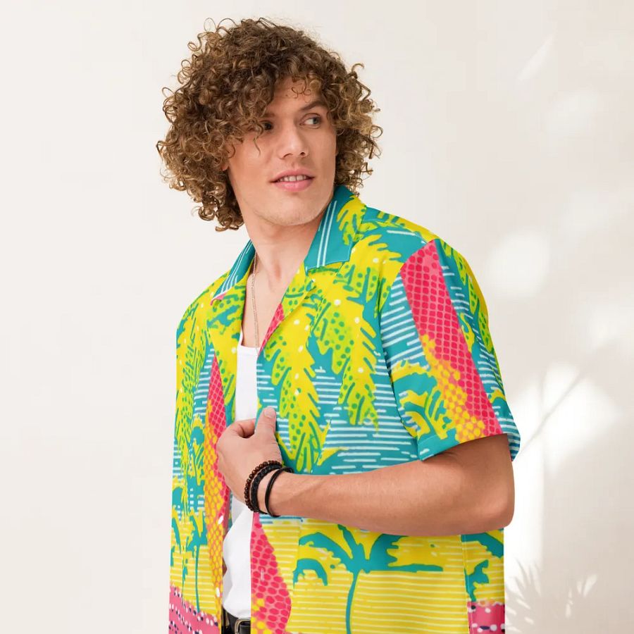 Neon Tropics Button-Down Shirt product image (7)