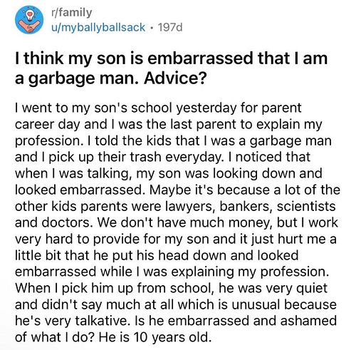 What advice would you give this dad?