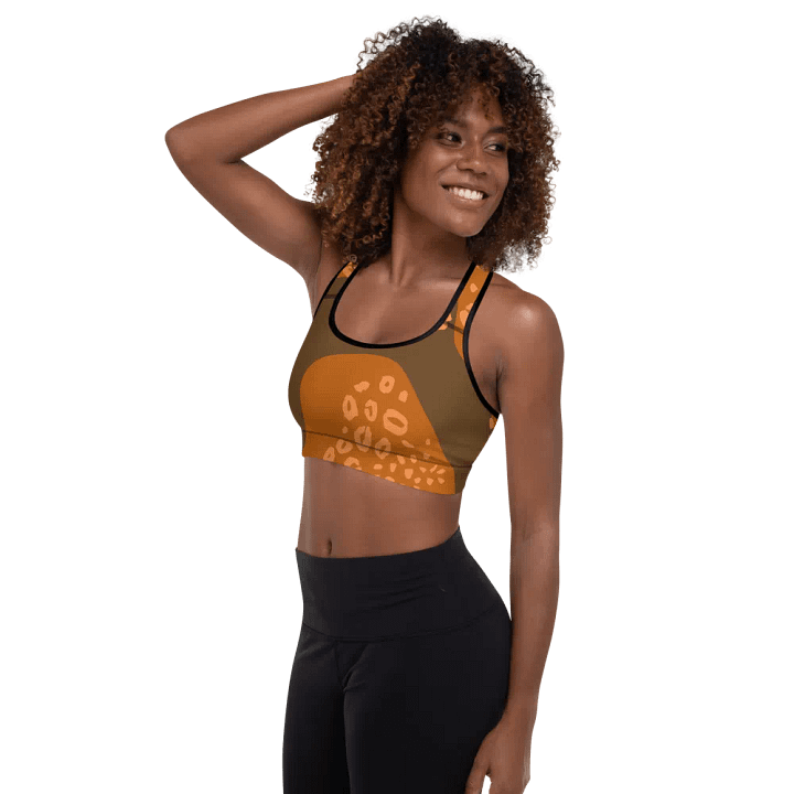 Flowing Orange Camo Sports Bra product image (3)