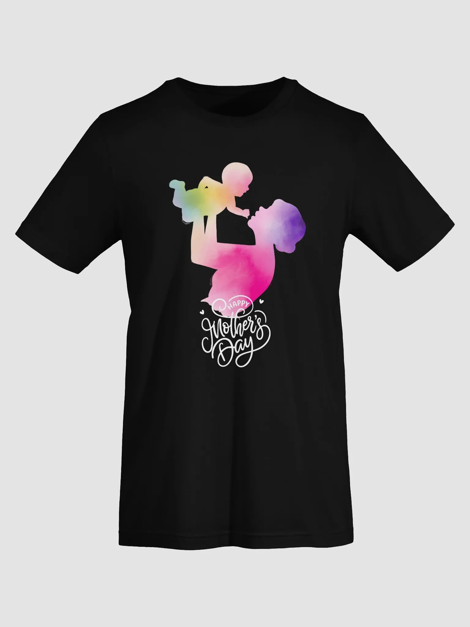 Bella + Canvas “Happy Mother’s Day” Watercolor Silhouette T-Shirt – Soft & Sentimental product image (49)