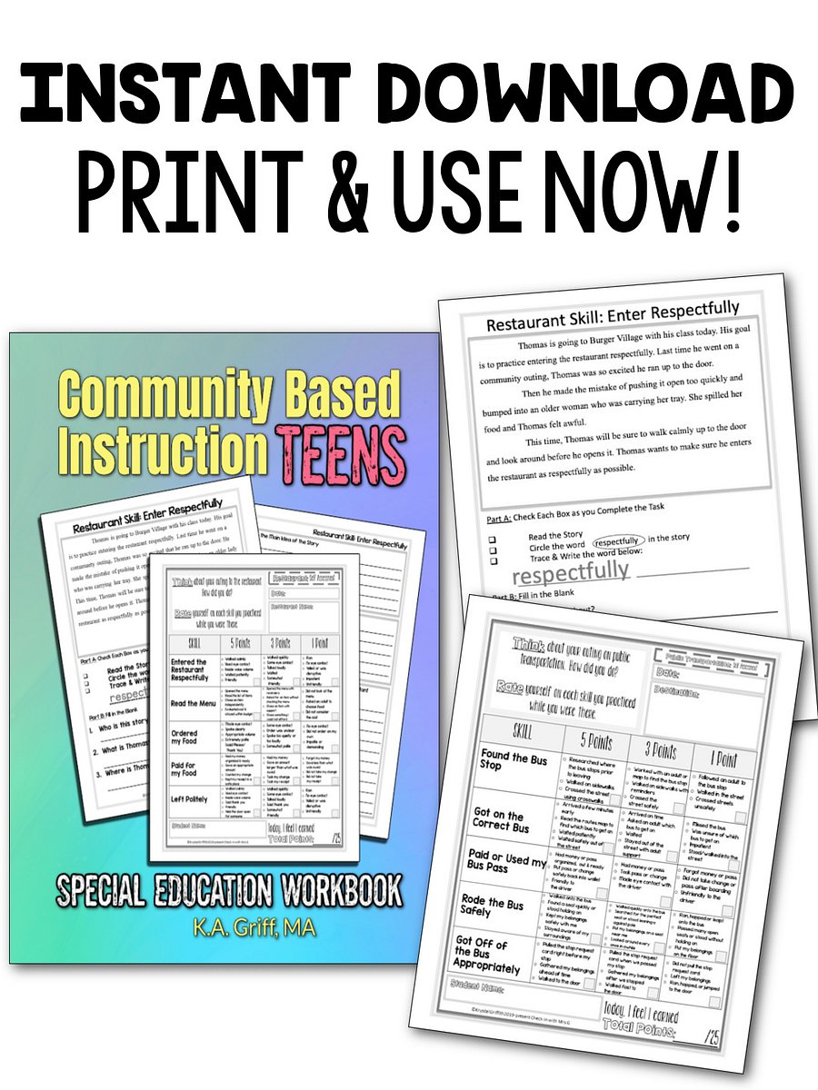 Community Based Instruction: Special Education- Instant Download product image (3)