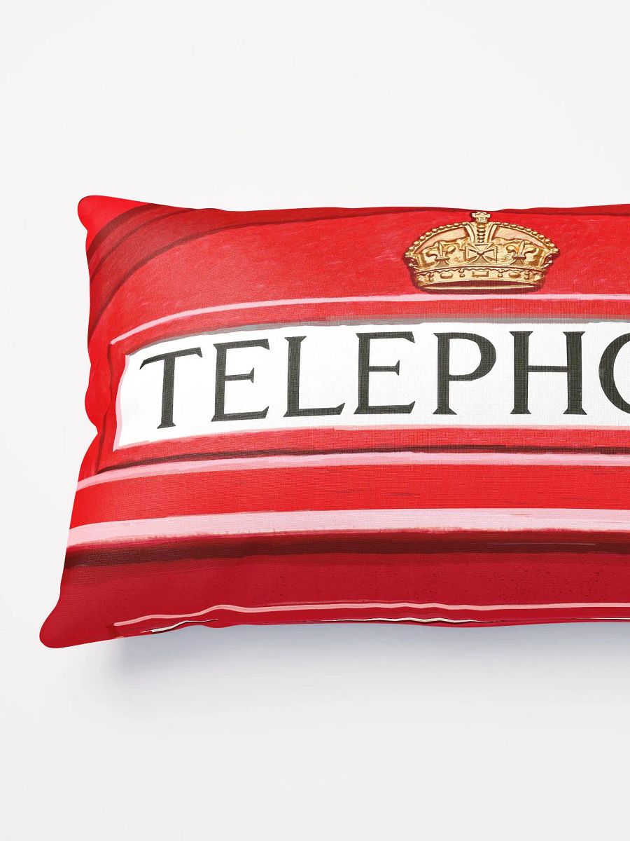 British Phone Booth Sign Throw Pillow product image (4)