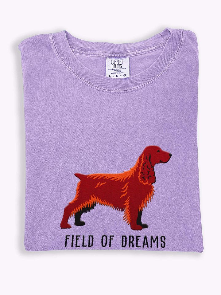 Field of Dreams T-Shirt(Embroidered) of a Field Spaniel(Liver) product image (1)