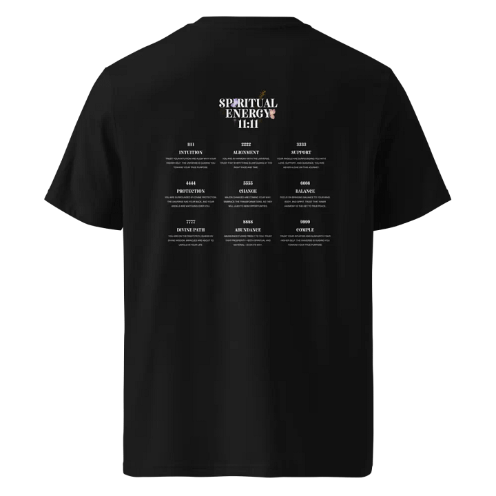 Angel Numbers Unisex Eco Embroidered T-Shirt – Unlock Your Divine Guidance product image (7)
