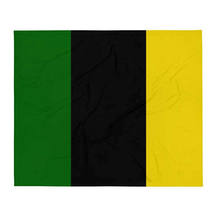 Green Black Yellow Flag Colored Throw Blanket product image (2)