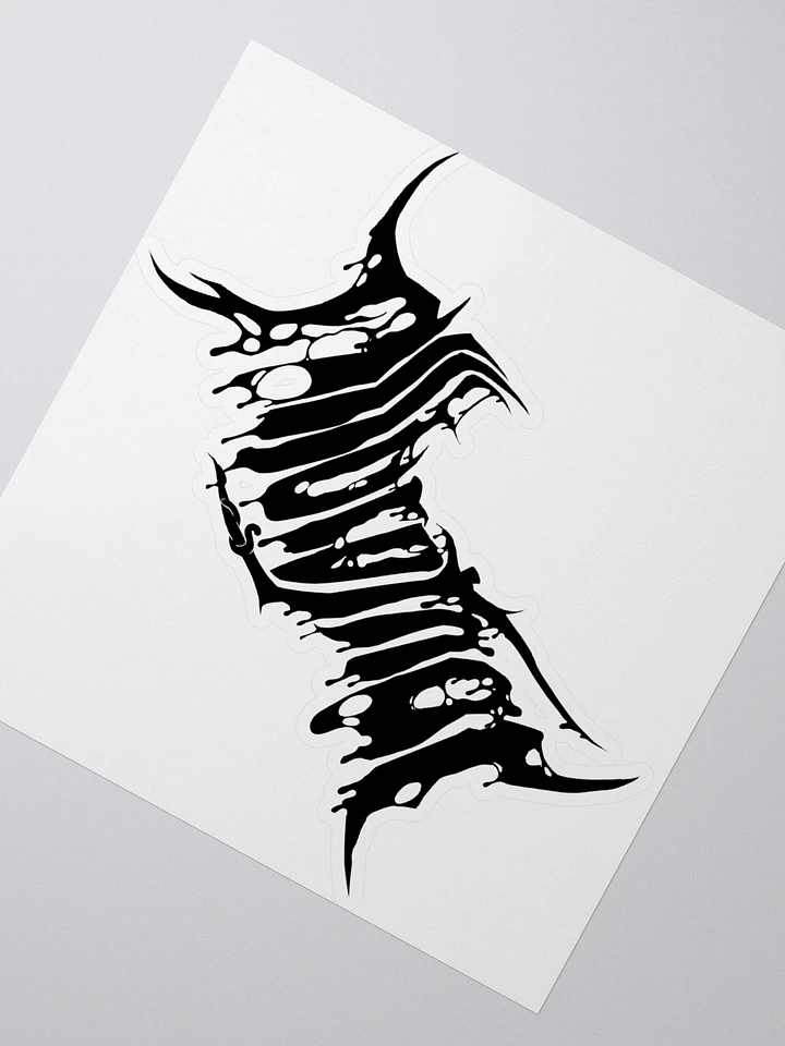 Melted Logo Sticker - Black on white product image (6)