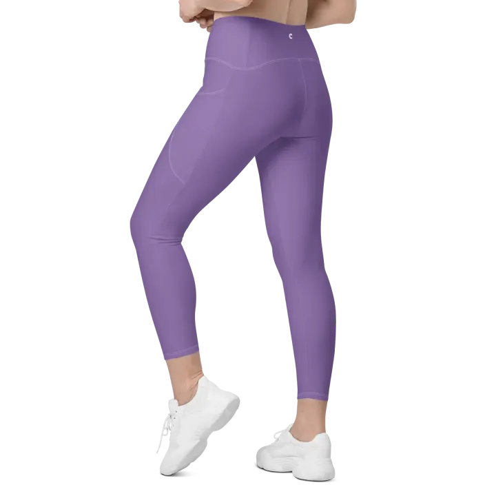 Purple Crossover Leggings with Pockets product image (1)