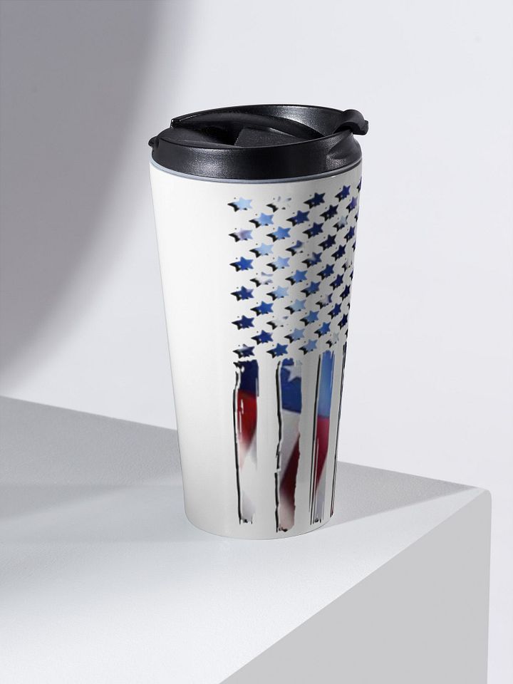 Patriotic Trucker Stainless Steel Travel Mug product image (2)