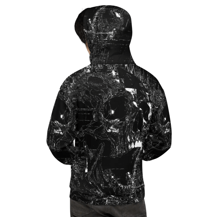 Distorted Chaos All-Over Print Recycled Unisex Hoodie Sublicolor 140 product image (1)