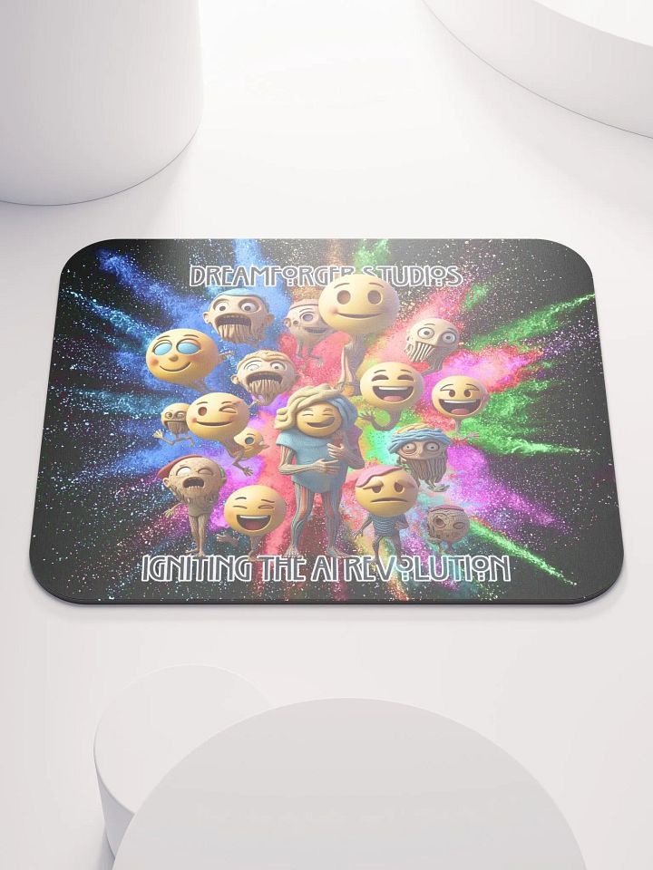 Expression Explosion: Emoji Chaos: Technicolor Dreamscape Edition Mouse Pad product image (1)