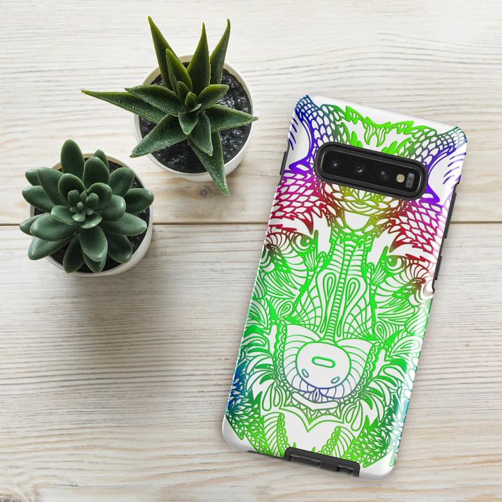 Wolf Head Green Mandala Phone Case product image (1)