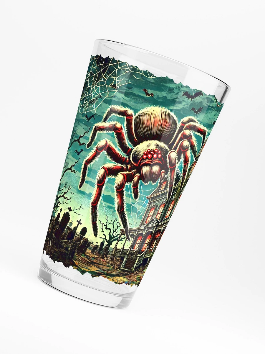 Giant Spider on Haunted House 16 oz Glass product image (6)