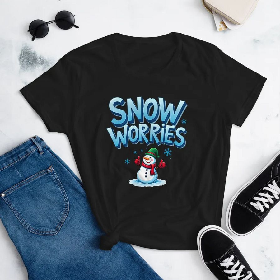 Snow Worries Snowman Women's Tee product image (10)