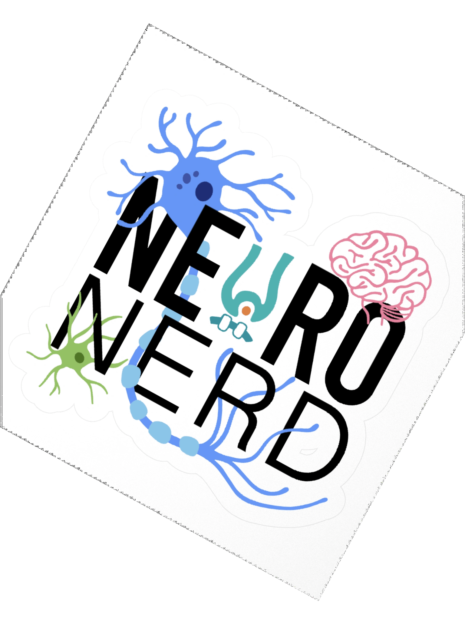 Neuro Nerd Kiss Cut Sticker product image (2)