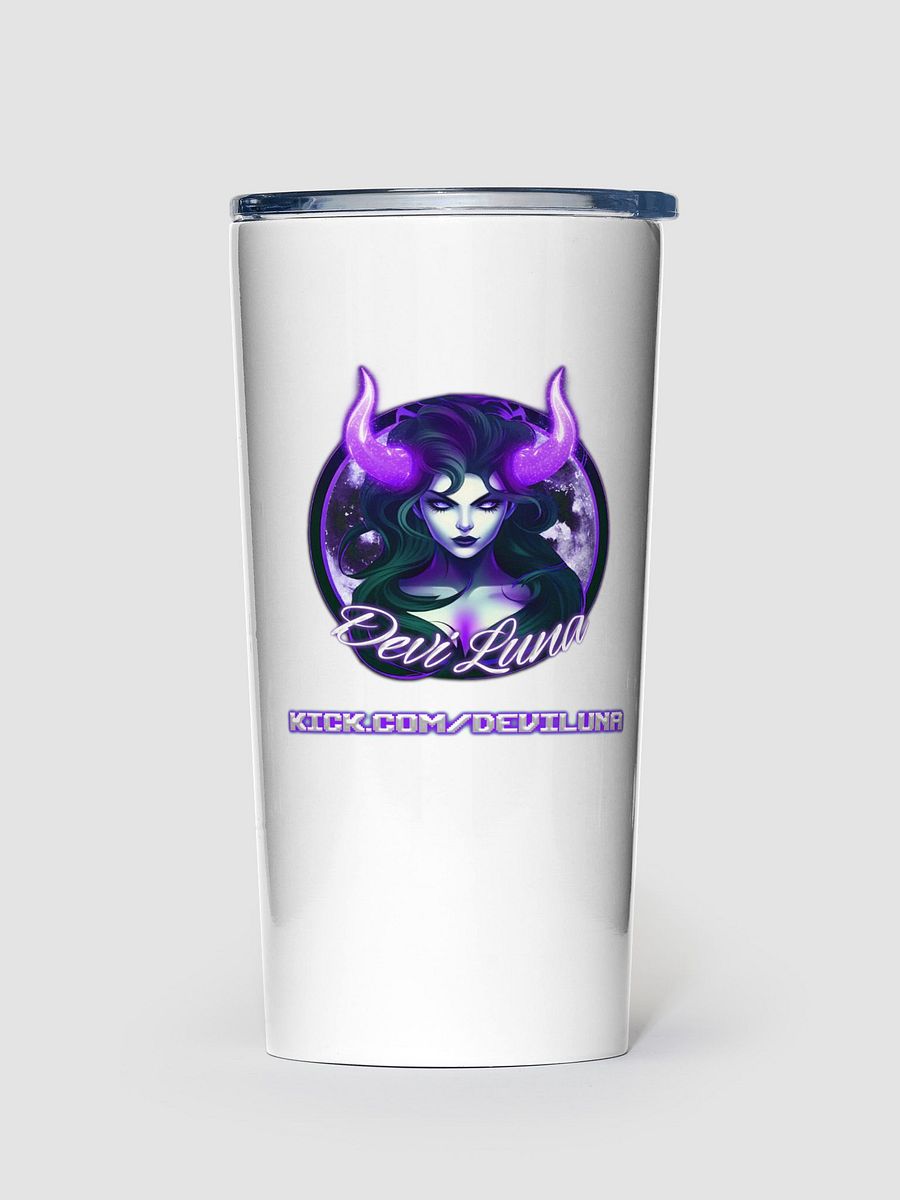 White Stainless Steel Tumbler w/ Lid product image (1)