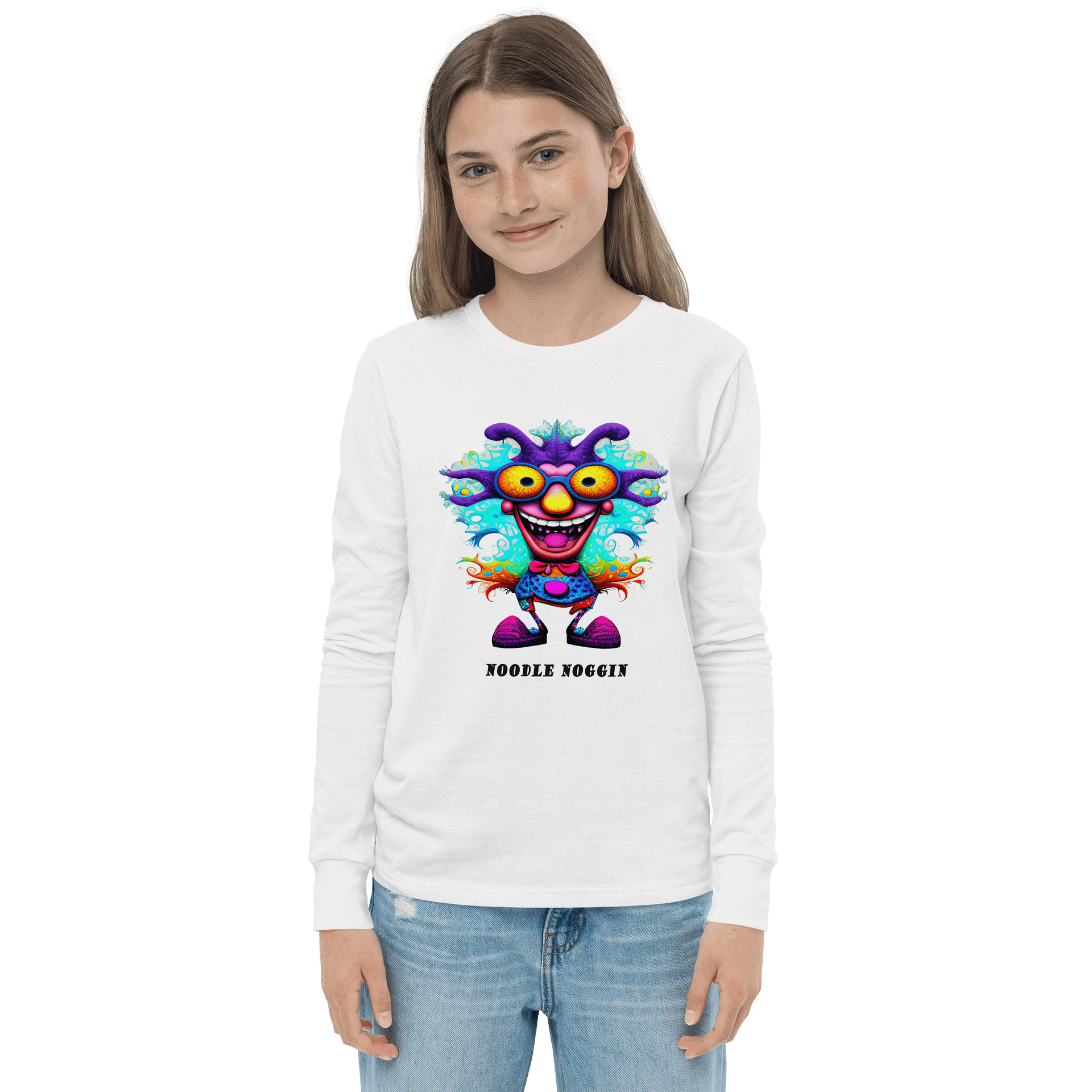 Noodle Noggin Bella Youth Long Sleeve Cotton T-Shirt product image (1)