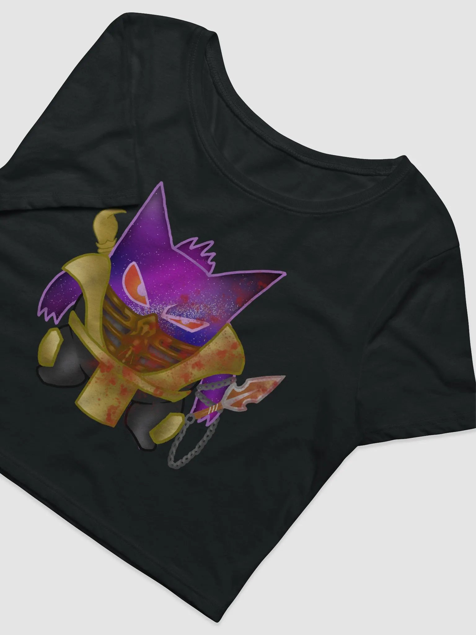 Scorpion X Gengar (Galaxy) Bella+Canvas Crop Baby Tee product image (3)