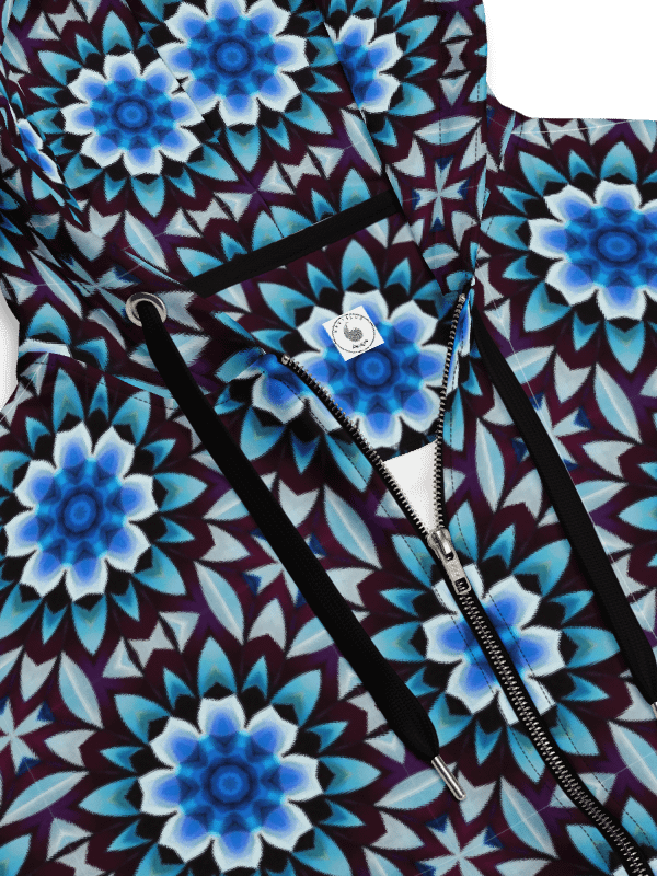 Symmetric Blue Floral Unisex Hoodie product image (3)