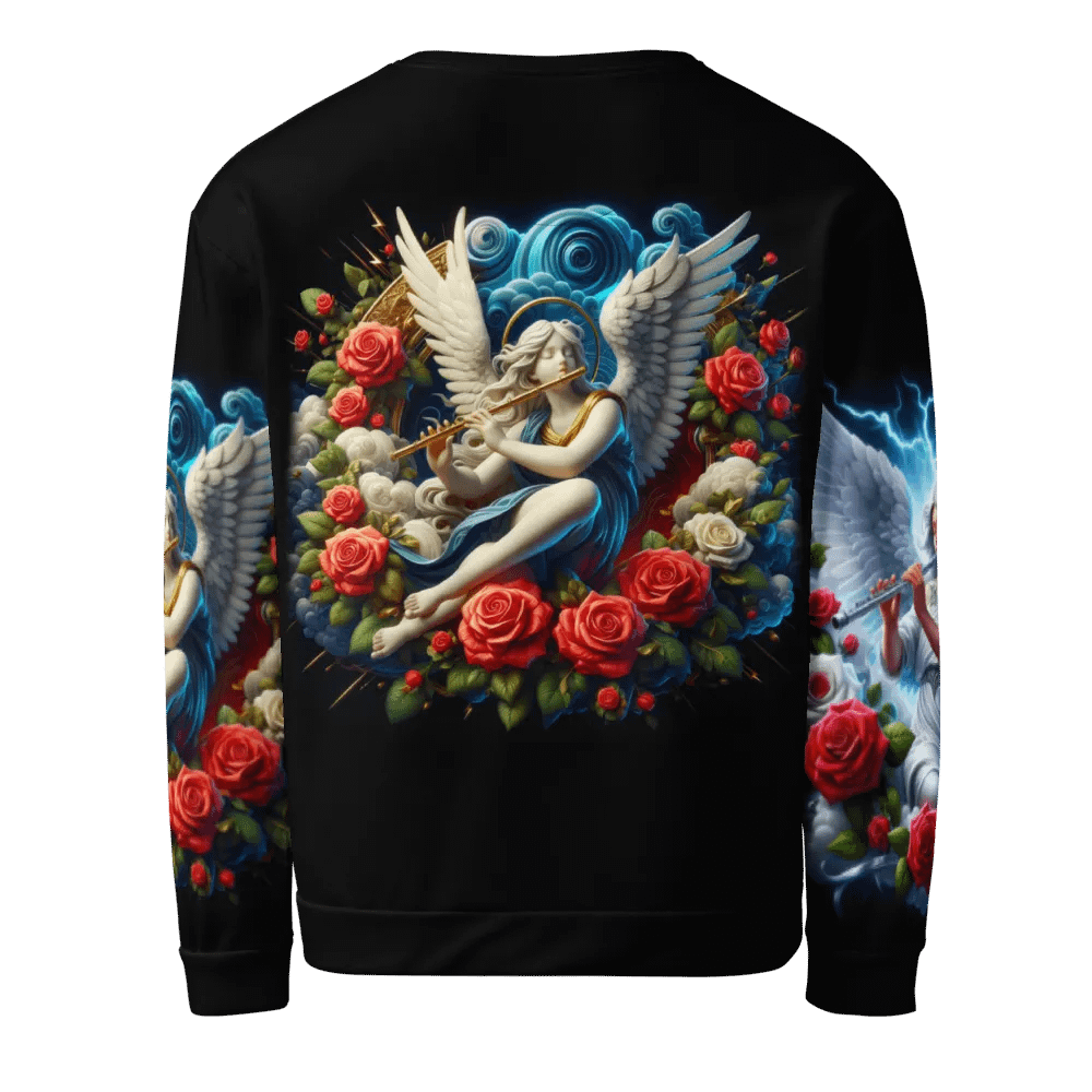 Angels making Music with a Flute - All-Over Unisex Sweatshirt #16 product image (3)