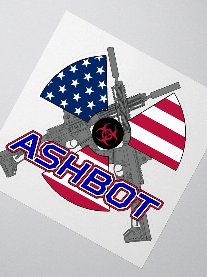 Ashbot logo Sticker (RWB) product image (2)