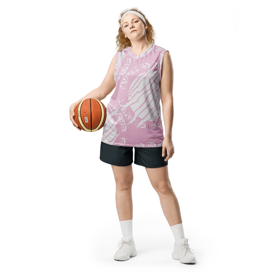 [ ITZJOEL44 ] PINK/WHITE Basketball Jersey product image (8)
