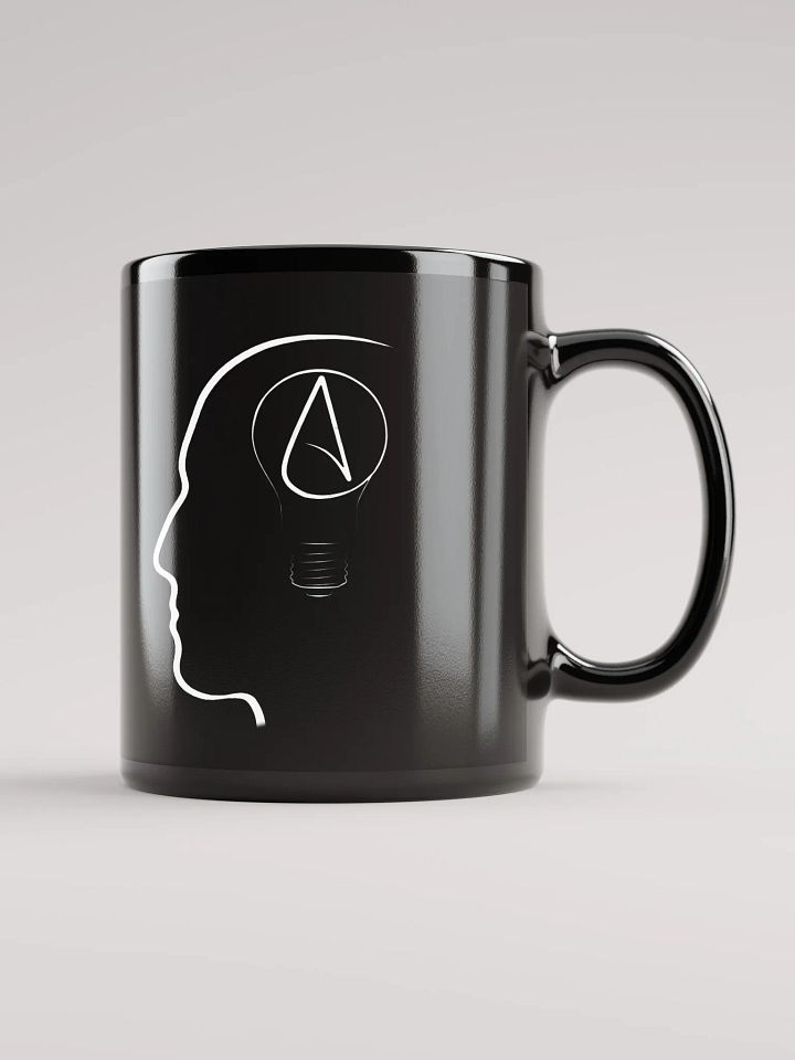 The Thinking Atheist logo mug (black) product image (1)