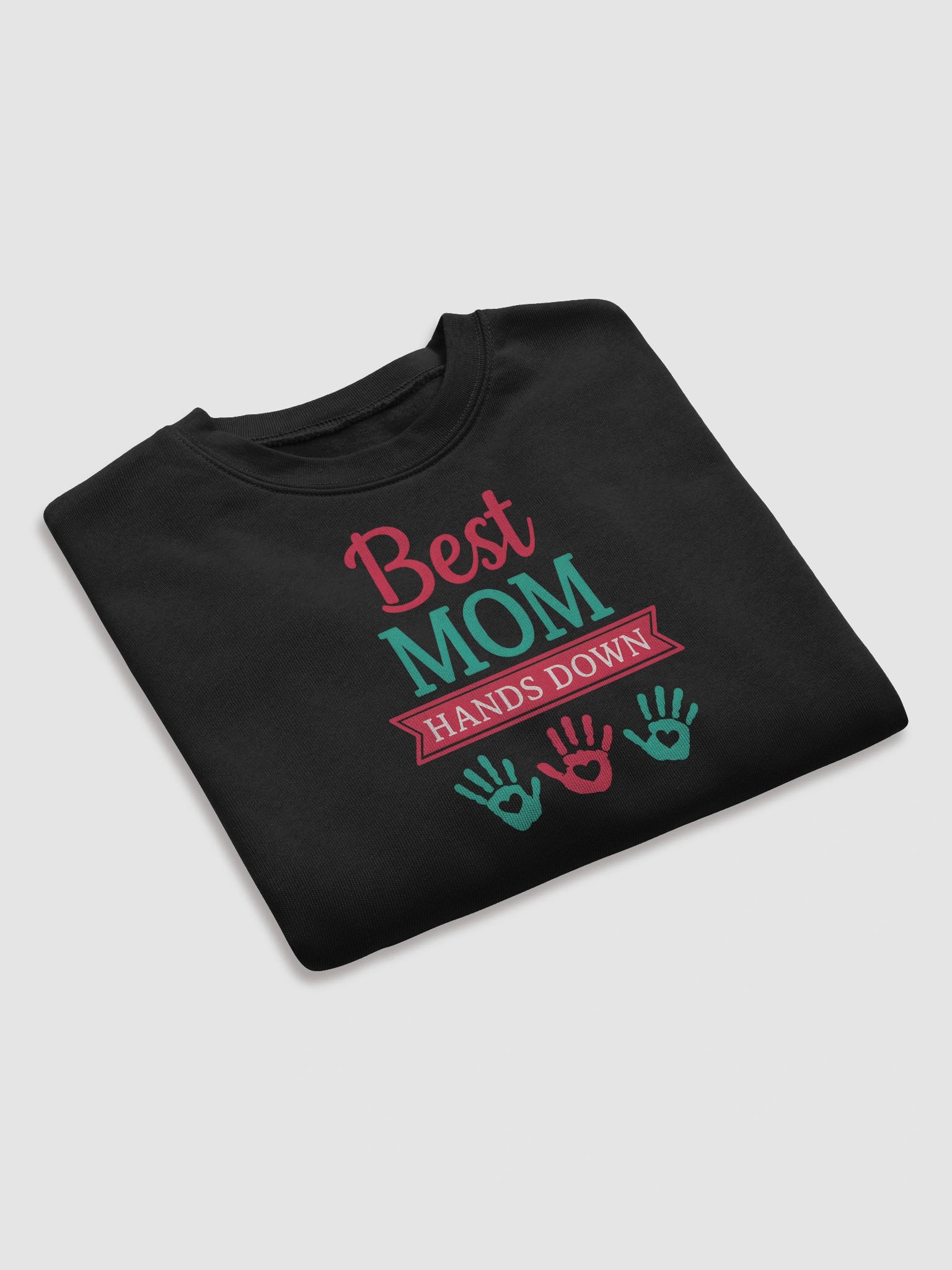 Best Mom Hands Down Crop Top – Cute & Colorful Handprint Mother’s Day Gift product image (7)