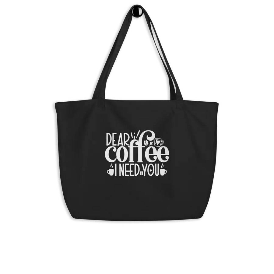 Dear Coffee I need you Pixelated Statement Tote product image (4)
