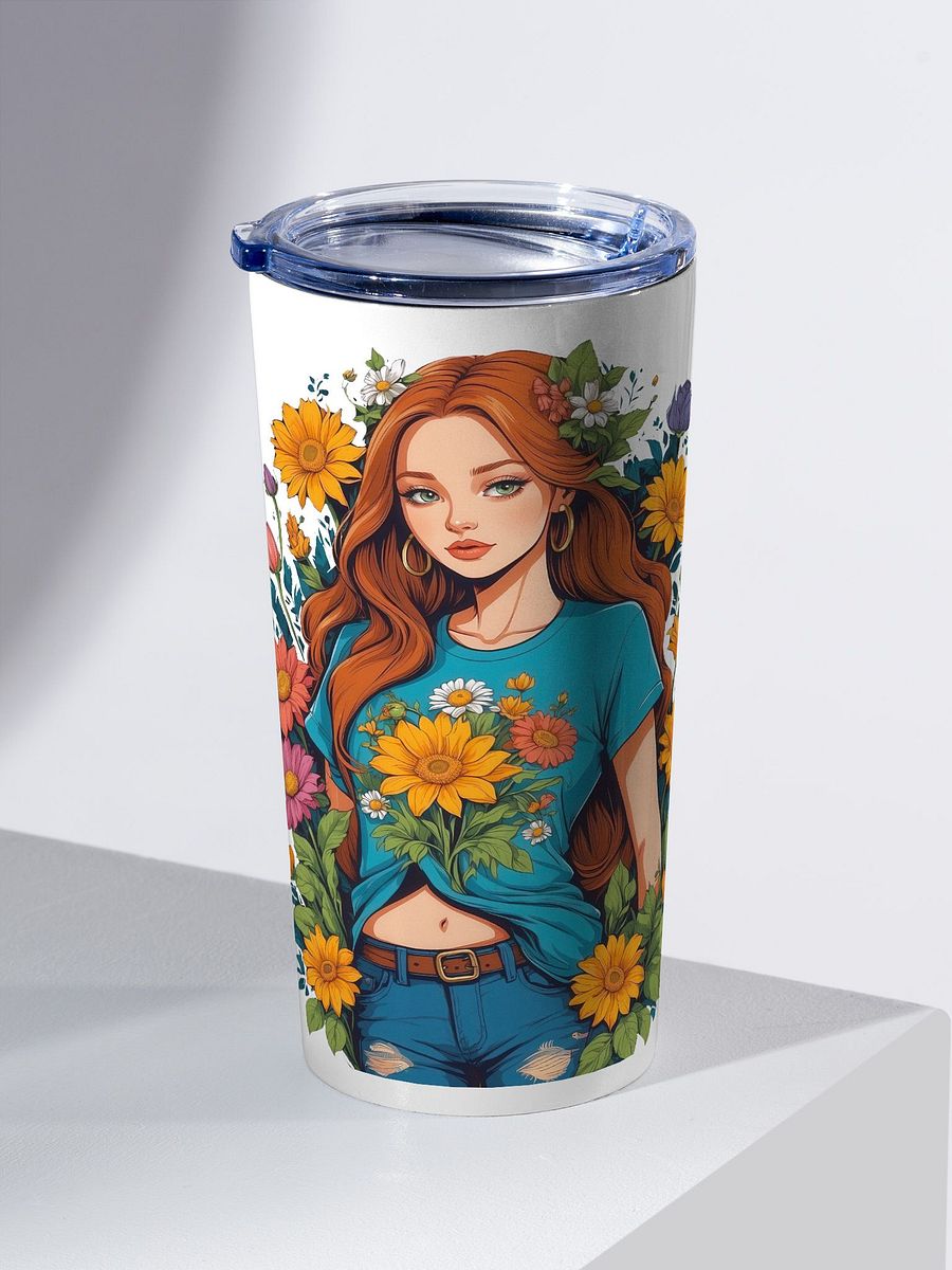 Bloomcore Flower Girl 20 oz Stainless Steel Tumbler - White product image (3)