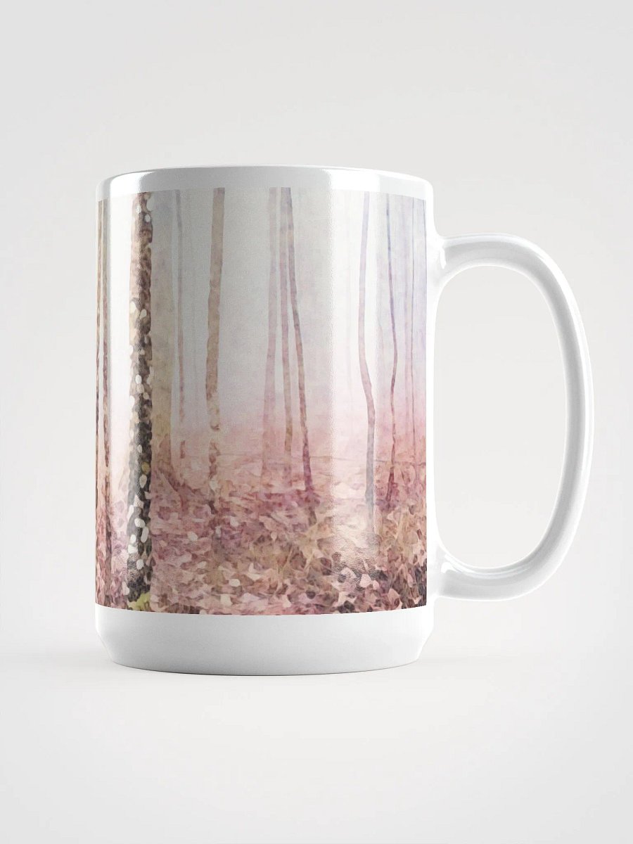 Abstract Graphic | White Coffee Mug | Subtle Mist Treescape product image (3)