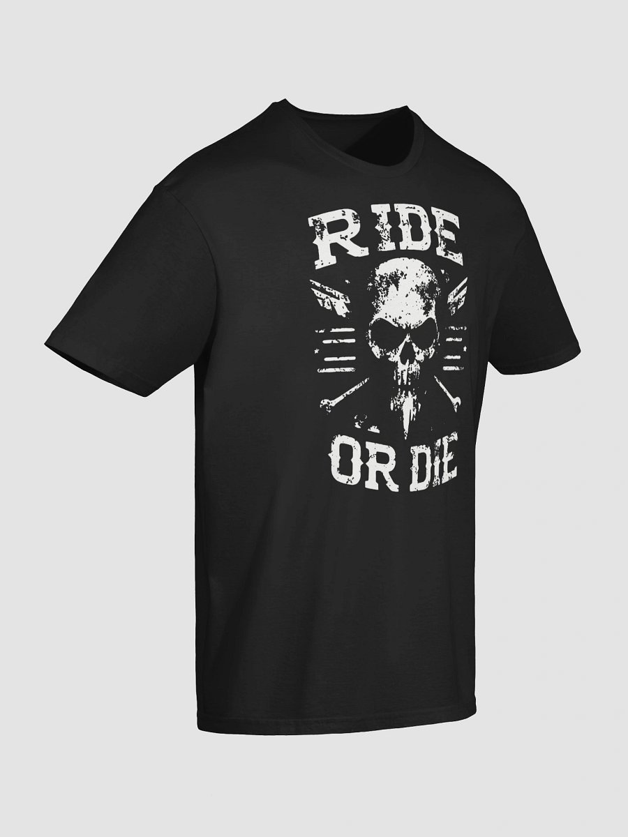 Ride or Die T-Shirt - Biker & Military Skull Emblem product image (7)